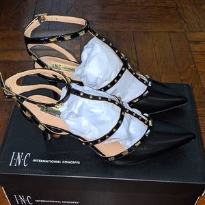 Brand New INC black stud heels